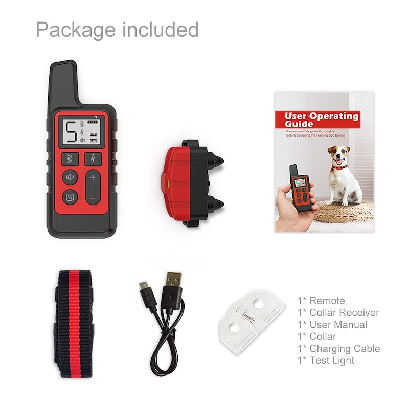TerraGuard Pro Su Geçirmez Köpek Eğitim Tasması, Beş Yüz Metre Menzilli