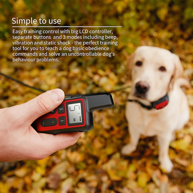 TerraGuard Pro Su Geçirmez Köpek Eğitim Tasması, Beş Yüz Metre Menzilli