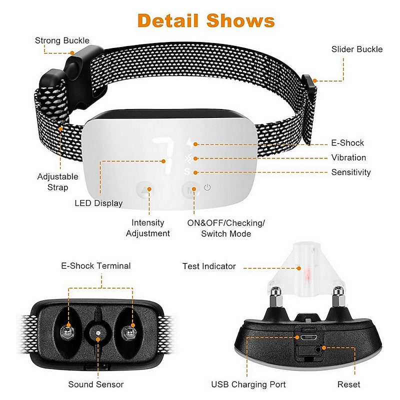NovaPup Oplaadbare Touchscreen Blaashalsband Waterdicht