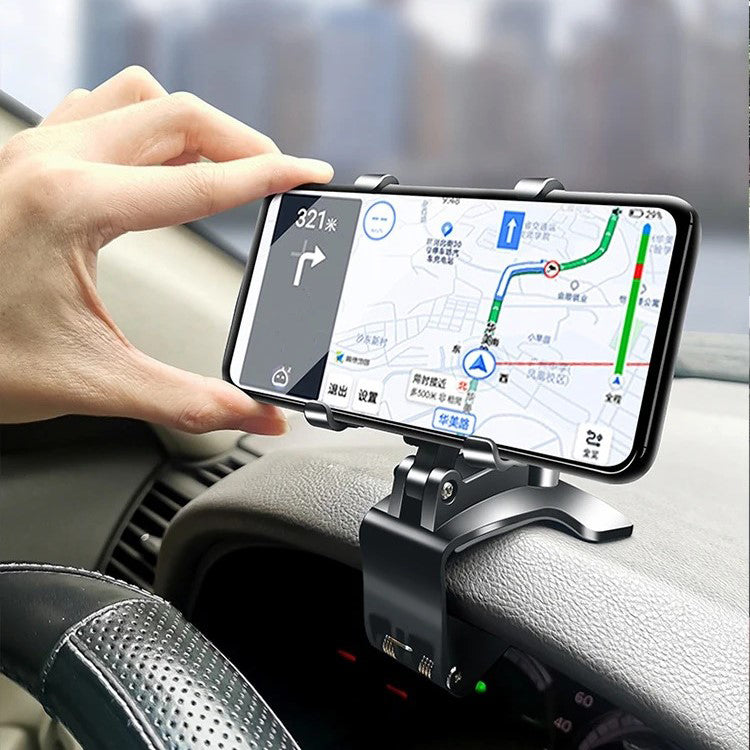Support de téléphone de voiture réglable pour tableau de bord ou fixation pare-brise