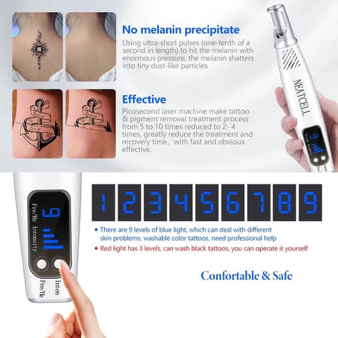 LumiDerm domácí laserové pero pro odstranění tetování, mateřských znamének a pih