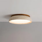 Lampu Siling Travertine dengan Alas Kayu Aureli