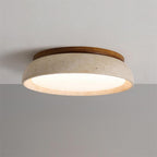 Lampu Siling Travertine dengan Alas Kayu Aureli