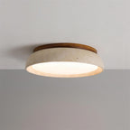 Lampu Siling Travertine dengan Alas Kayu Aureli