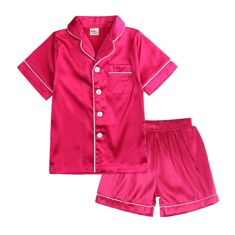Kids Cozy Silk Sleepwear Set For Breathable Nighttime Comfort