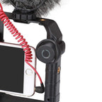 Telefonvideorig med lys til filmoptagelse på farten og stabil optagelse