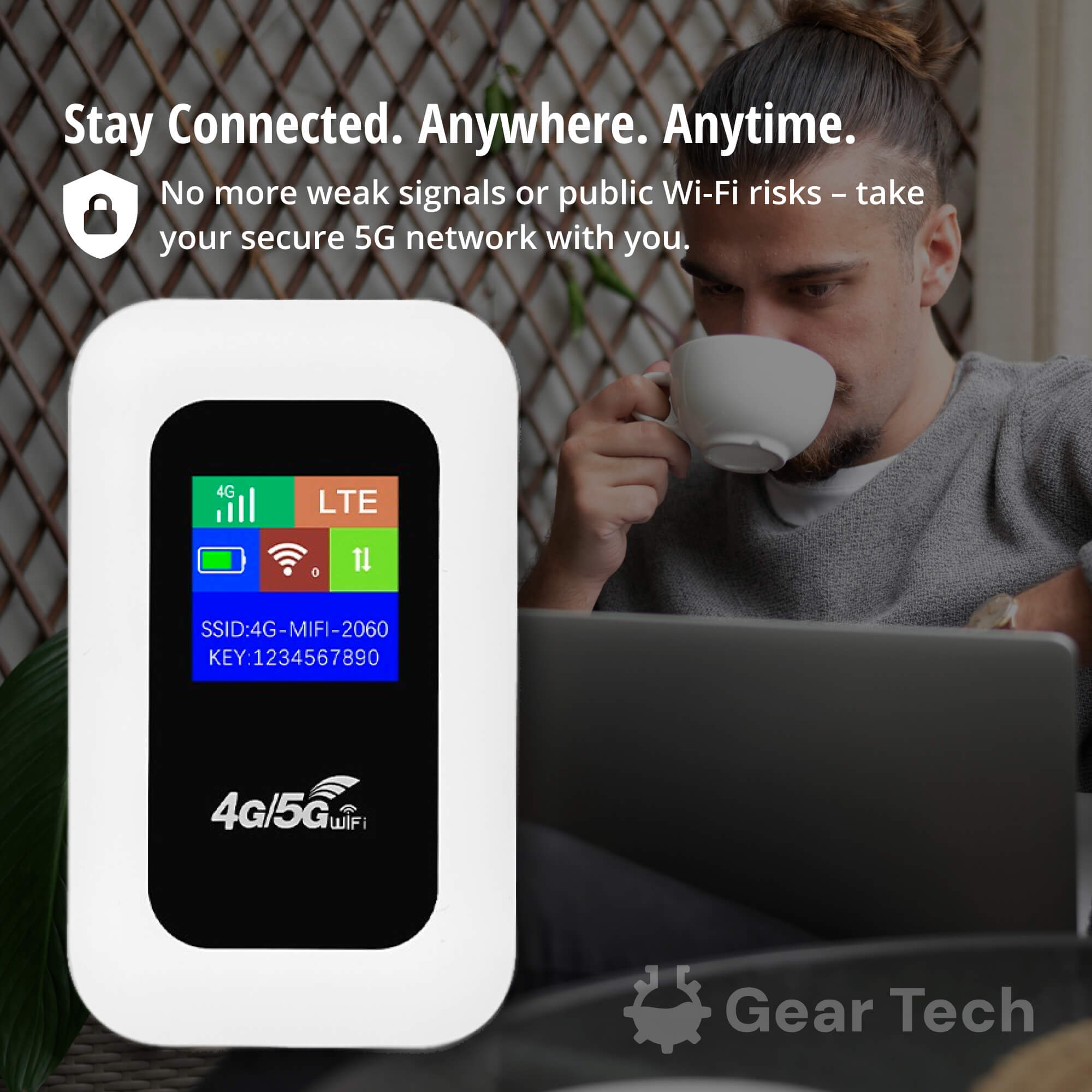 RoamWave 5G bärbar WiFi-hotspot för resor eller hemmabruk