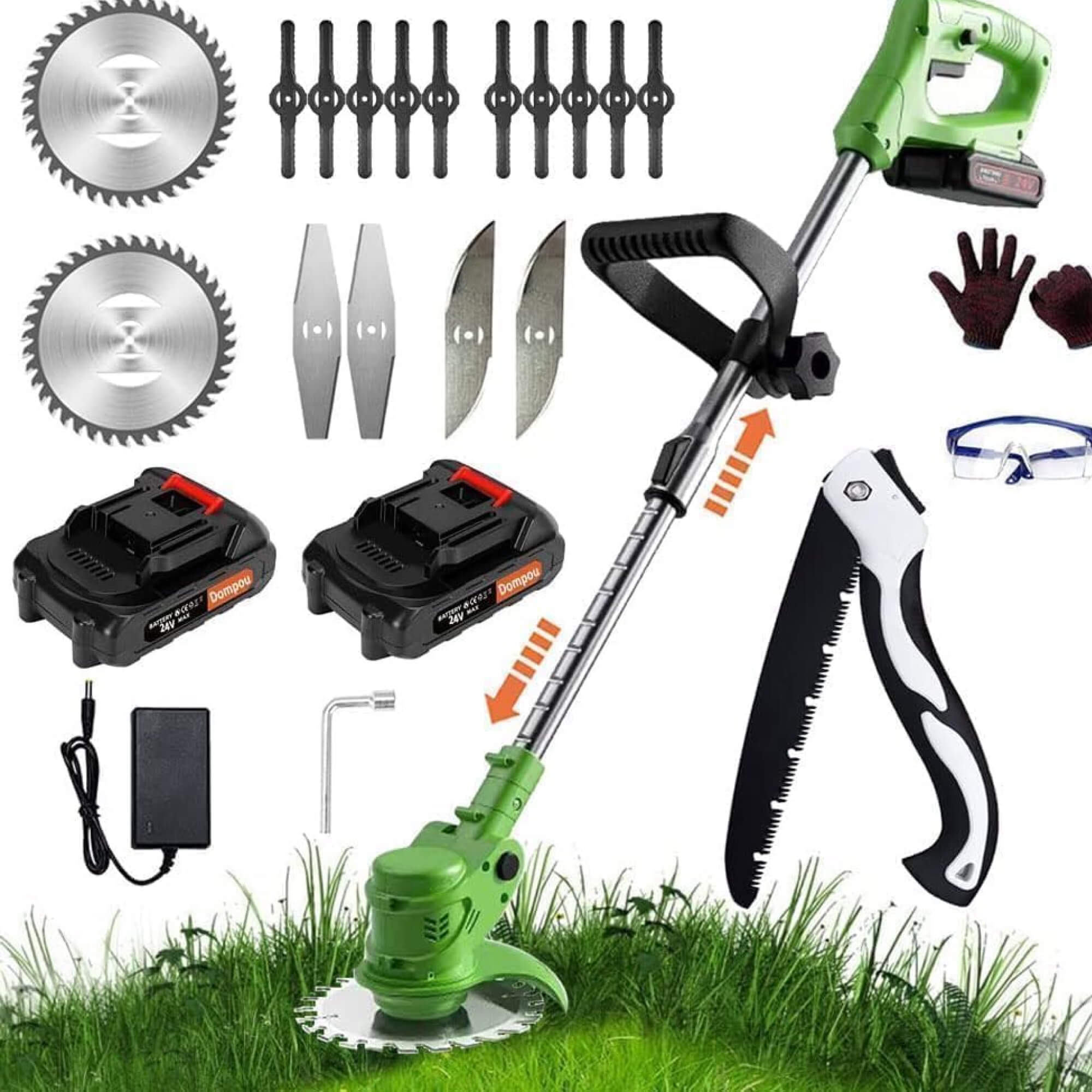 VerdaPro 24V Cordless Trimmer For Lawn Edges 18,000 RPM