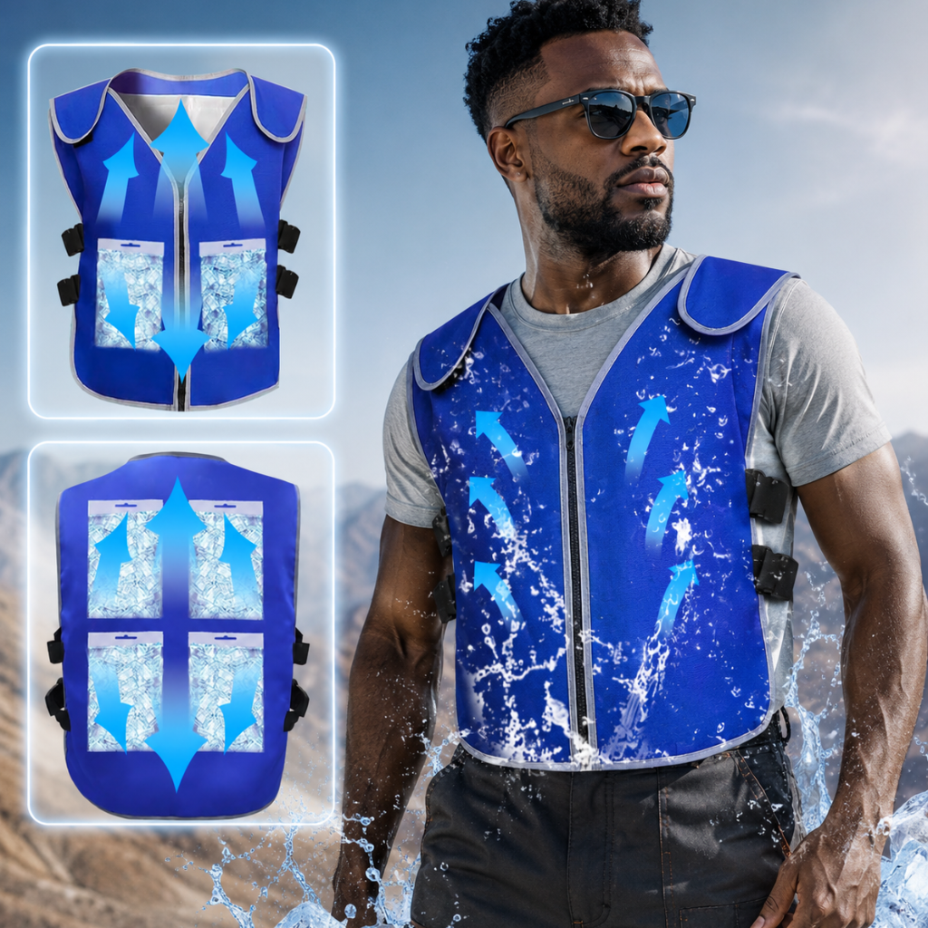 ArcticCore Cooling Vest With Ice Packs Adjustable For Outdoor Work And Sports