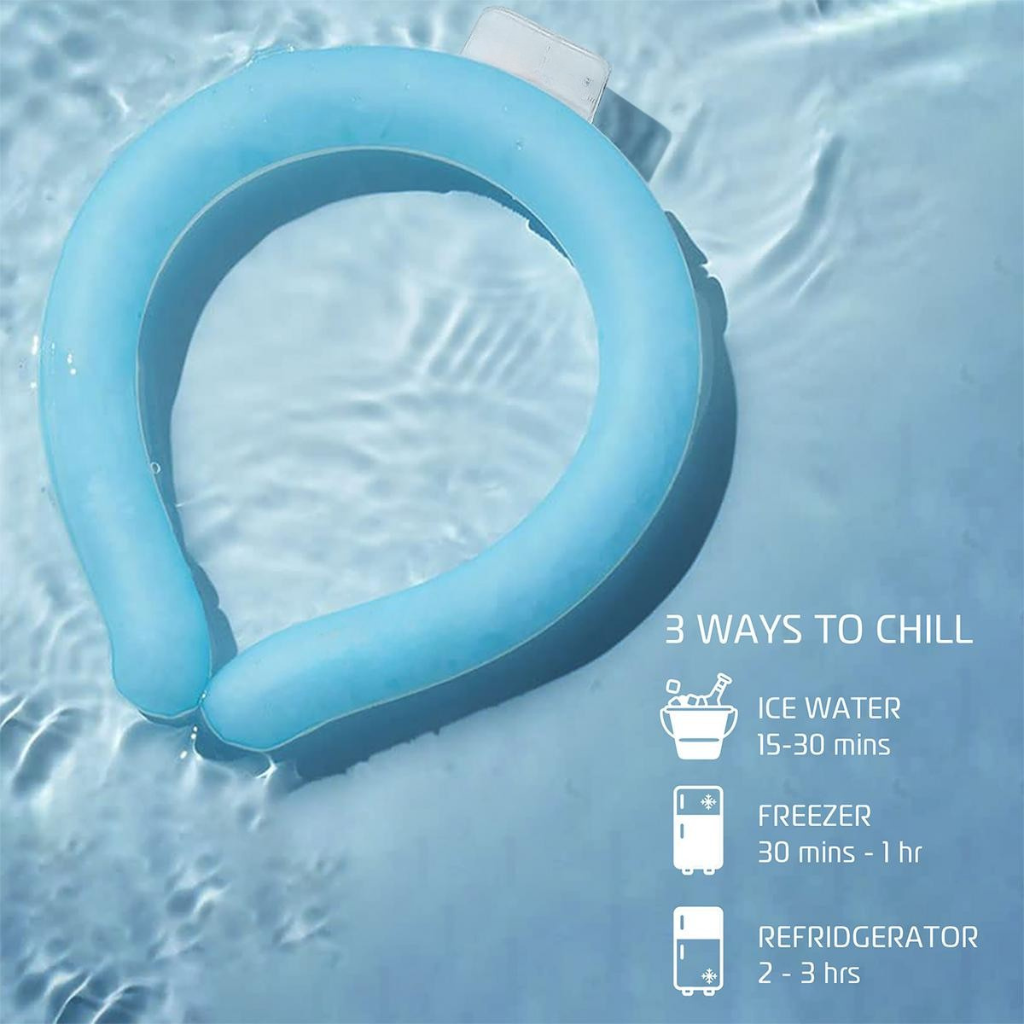 FrostLoop Phase Change Cooling Neck Wrap, Reusable Neck Tube For Outdoor Work And Sports