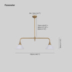 AstraVex Vintage Glass Pendant Light With White Shade