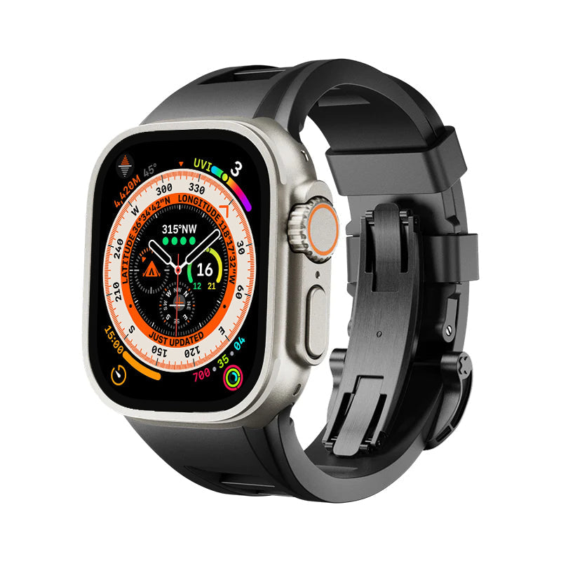 Zephra Sport FKM Ersatzarmband für Apple Watch Zubehör