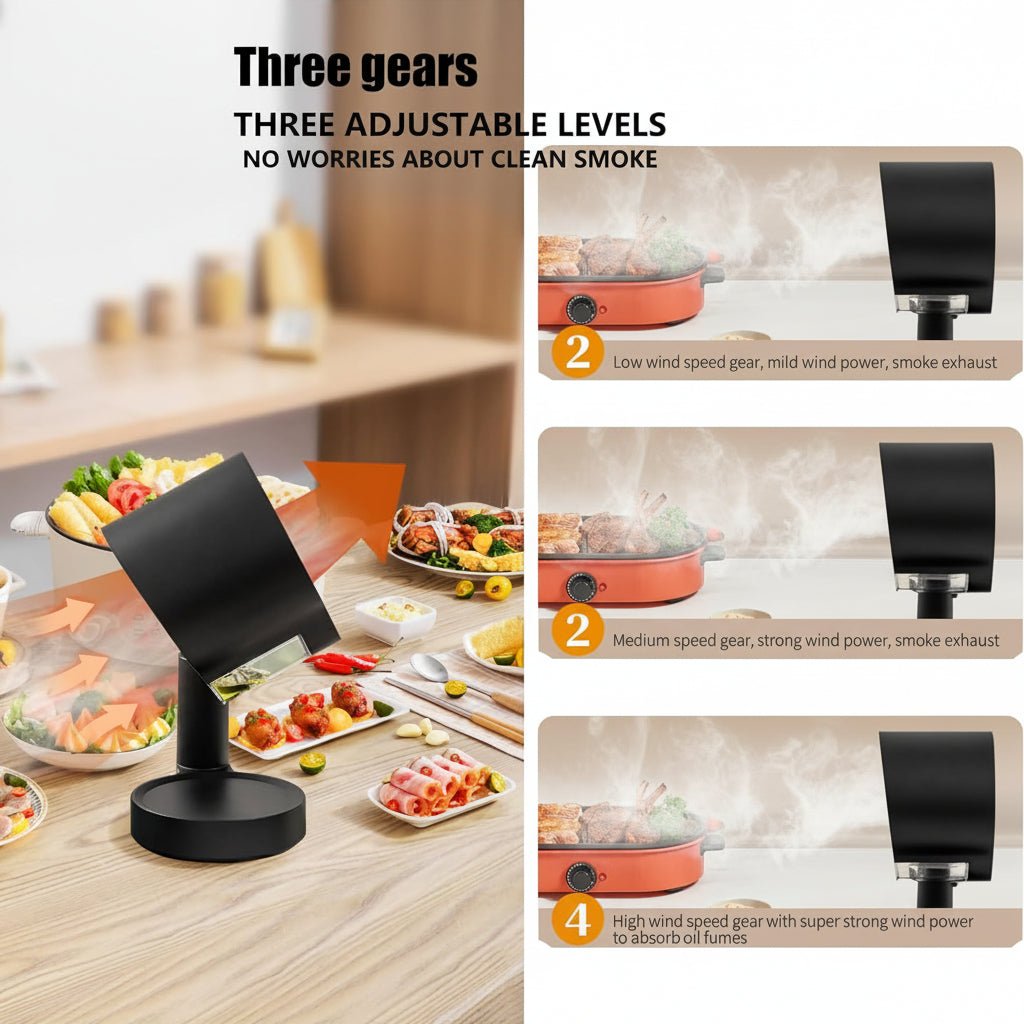 Campana de Cocina Compacta de Encimera con Extractor de Humo y Ventilador
