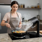 Campana de Cocina Compacta de Encimera con Extractor de Humo y Ventilador