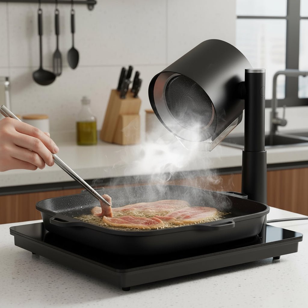 Campana de Cocina Compacta de Encimera con Extractor de Humo y Ventilador
