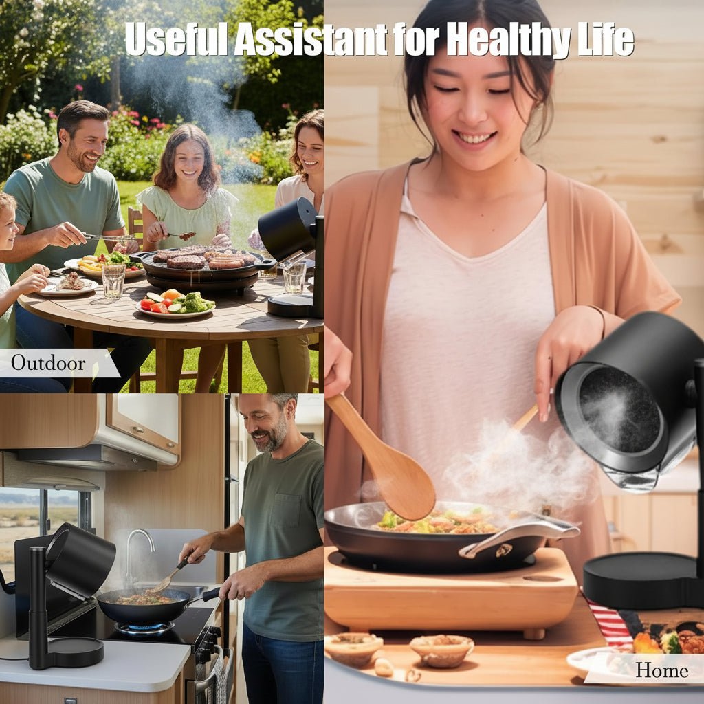 Campana de Cocina Compacta de Encimera con Extractor de Humo y Ventilador