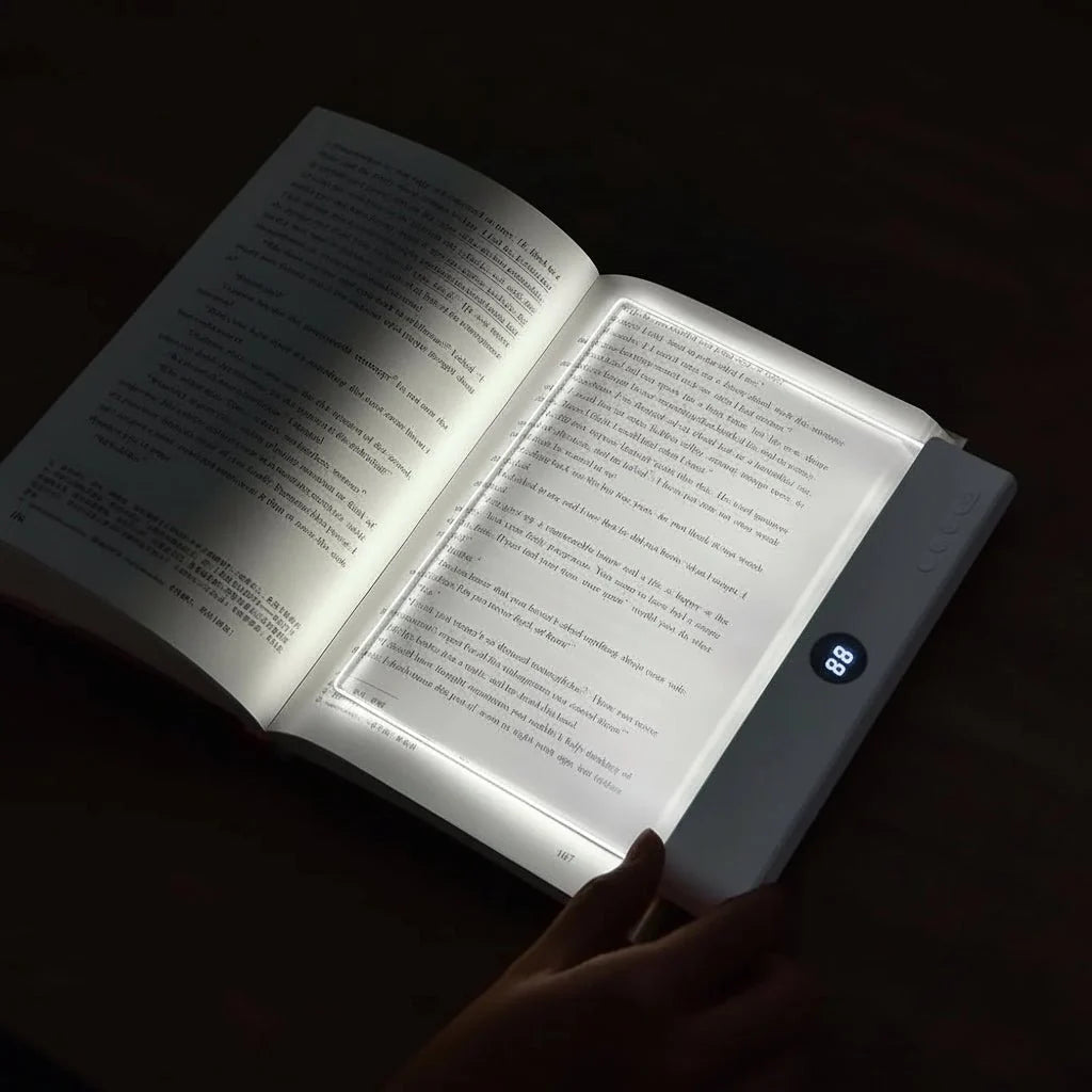 Luz de Leitura LED de Painel Recarregável por USB para Leitura Noturna