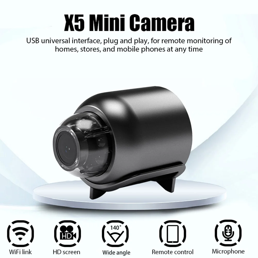 Mini telecamera NovaGuard 1080P con WiFi impermeabile e visione notturna a 160 gradi