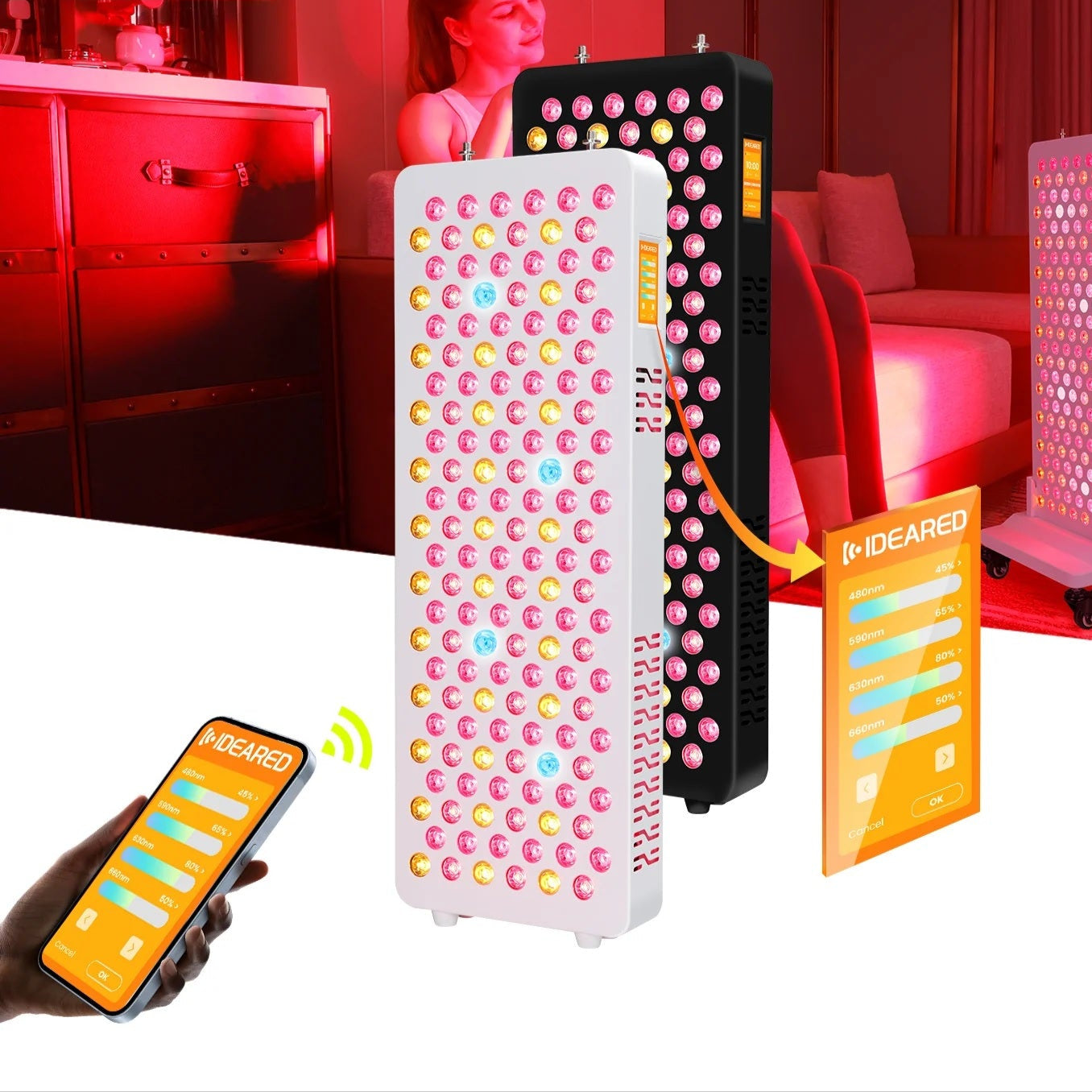 RLPRO Nine Wave Red Light Panel For Skin Health At Home