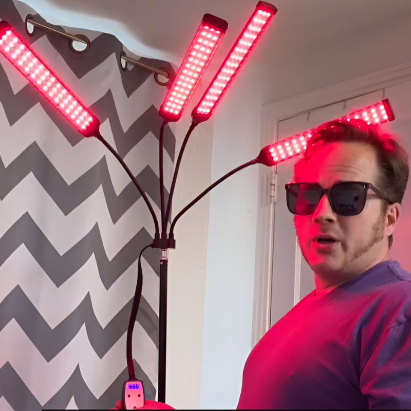 Vierkoppig lichttherapieapparaat voor thuisgebruik voor spierherstel