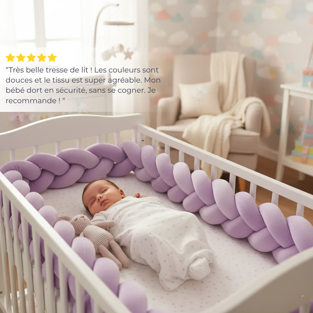 3-Strand Solid Color Baby Bumper with Ties