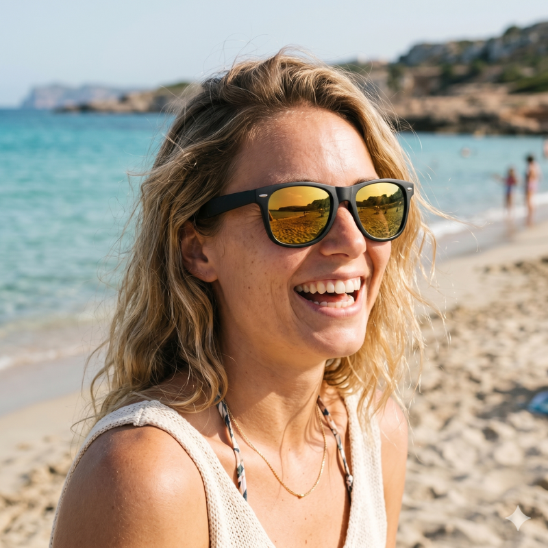 Óculos de Sol Polarizados Unissexo Estilo Anos 80 com Proteção UV400