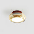 Lampu Siling Flush Kaca Vintage LumaNova Dalam Jalur Cognac