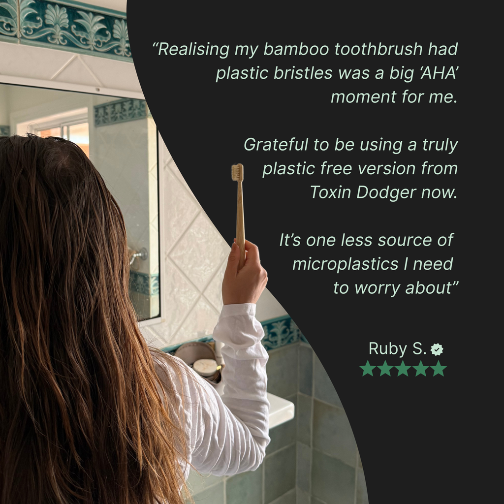 Natural Bristle Bamboo Toothbrush Set (4 Pack)