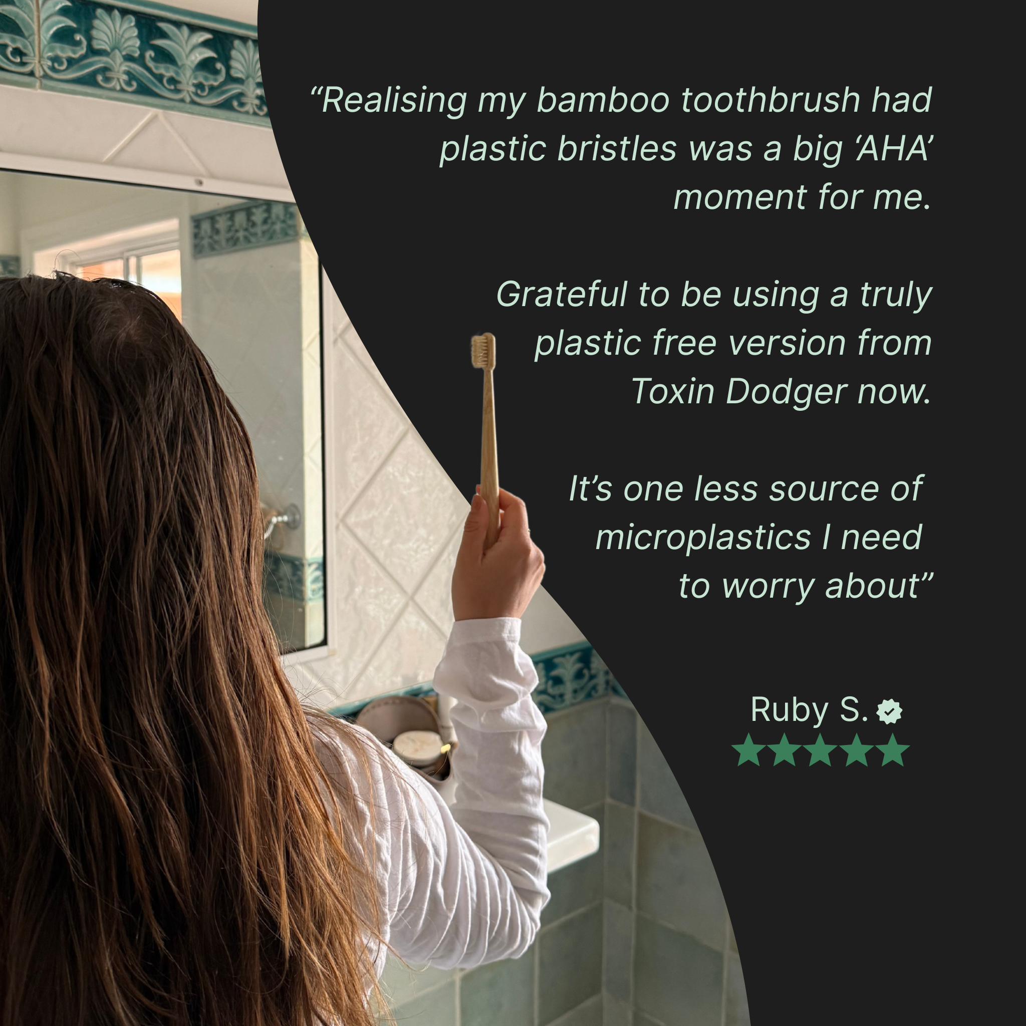 Natural Bristle Bamboo Toothbrush Set (4 Pack)