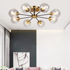Jade Sphere Glass Globe Ceiling Light for Modern Living Rooms
