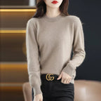 Maglione da donna Lyrawea in cashmere con scollo a O, vestibilità slim casual