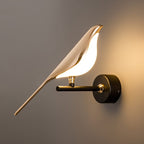 Gilded Hummingbird Wall Fixture With Gold Finish On Iron