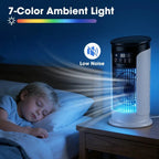 3-in-1 Portable Air Cooler with Humidifier and LED Night Light