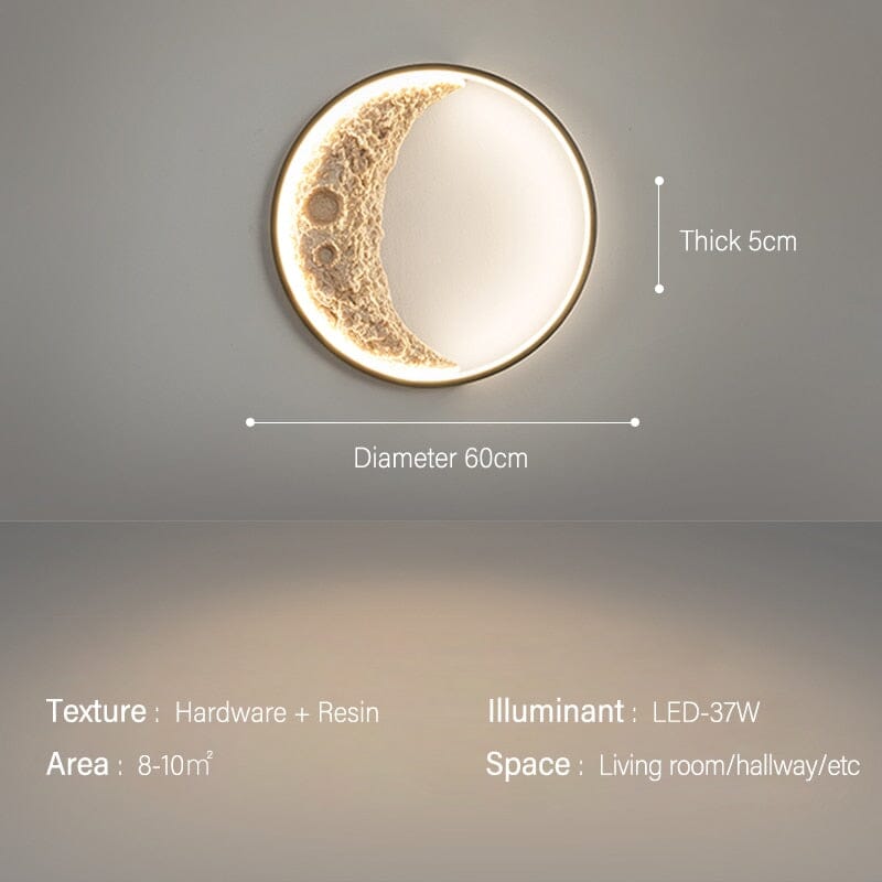 Moonlit Crescent Wall Fixture For Modern Living Spaces