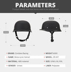 Topi Separuh Vintage Dengan Reka Bentuk Jerman, Cangkerang ABS Dan Sijil DOT ECE
