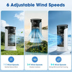 3-in-1 Portable Air Cooler with Humidifier and LED Night Light
