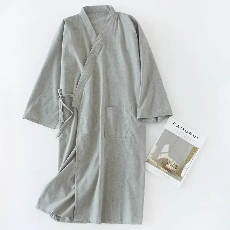 Nadirloft Baumwoll-Kimono-Nachthemd für Herren, Ausgabe 2024