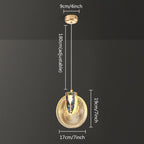Aurelia Pendelleuchte mit LED-Kristall in Gold für Wohnbereiche