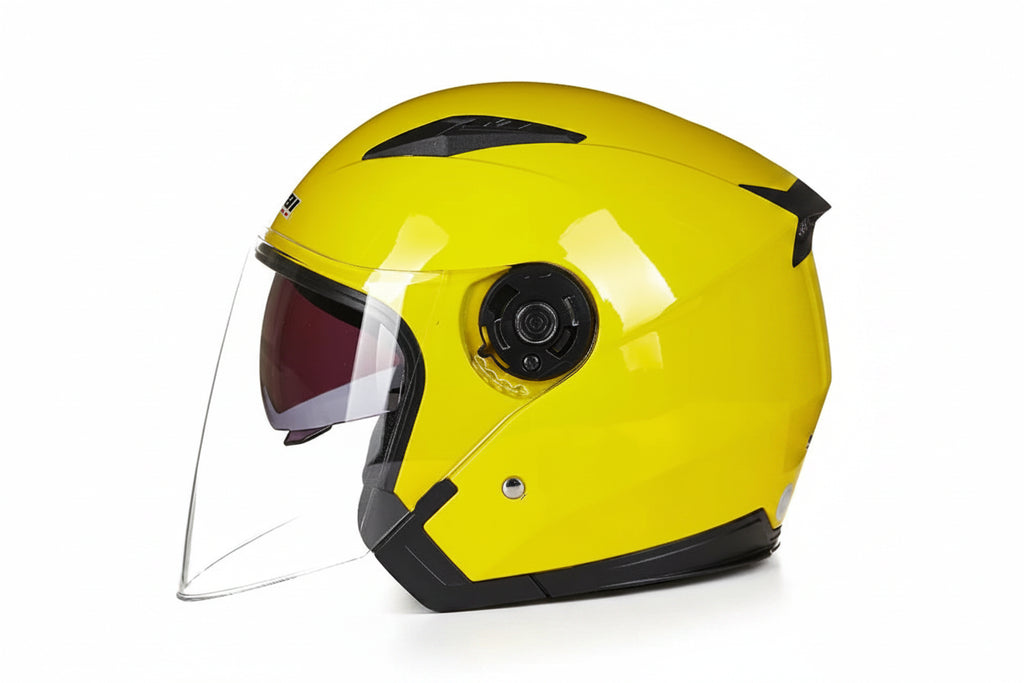 Dual-Visor Half Motorcycle Helmet - DOT Certified