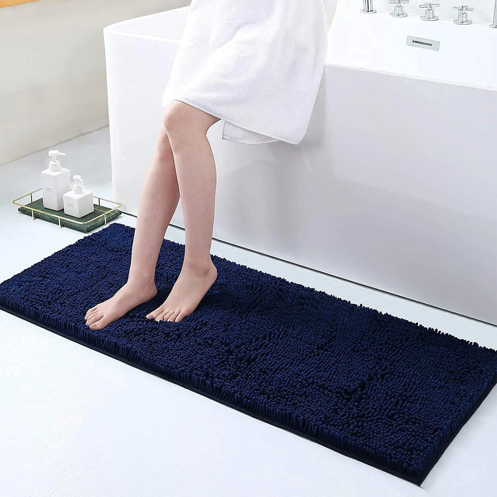 AquaNest Thick Absorbent Bath Mat With Secure Backing For Bathrooms