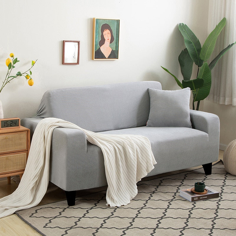 Elastic Sofa Slipcover Anti Slip Backing Washable Fits 1 To 3 Seat Couches