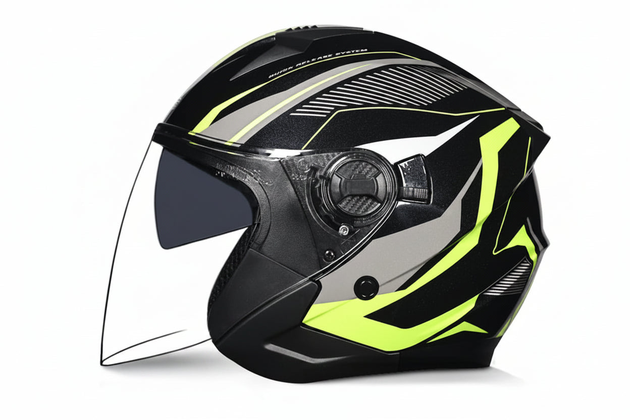 Versatile Half-Helmet with Dual-Lens System