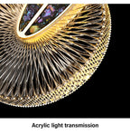 Aurelia Pendelleuchte mit LED-Kristall in Gold für Wohnbereiche