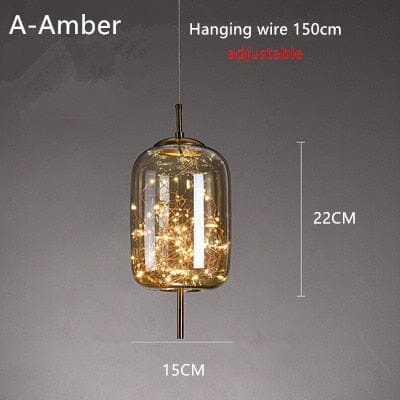 Lampada a sospensione in vetro europeo artigianale Bao Bao per la casa