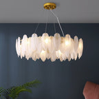 Coleção de Decoração para Salas de Estar com Candeeiro de Teto Elegante com Penas