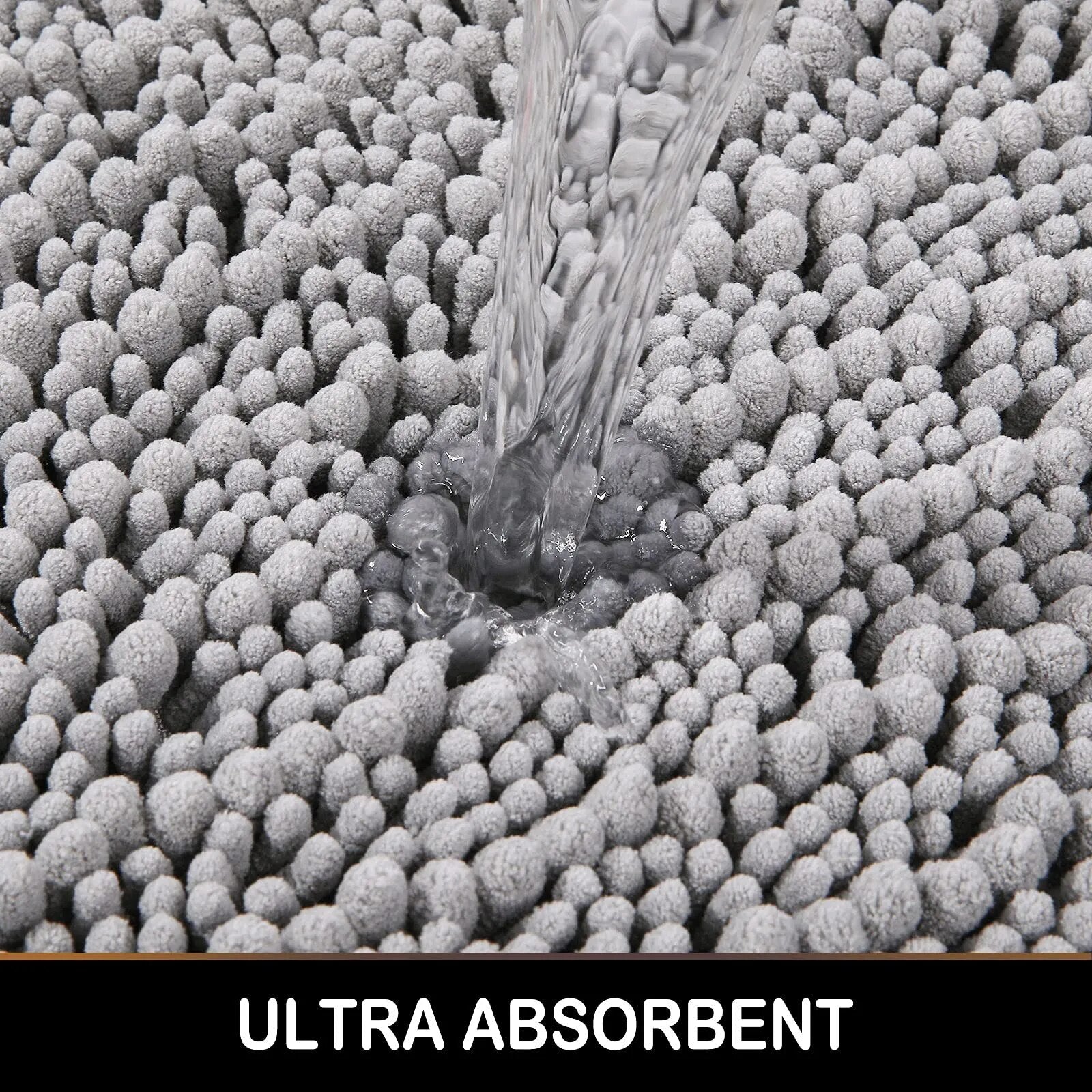 AquaNest Thick Absorbent Bath Mat With Secure Backing For Bathrooms