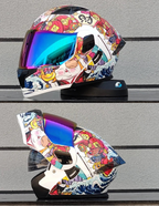 Flip Front Full Face Motorcycle Helmet With Two-Lens Shield DOT Approved