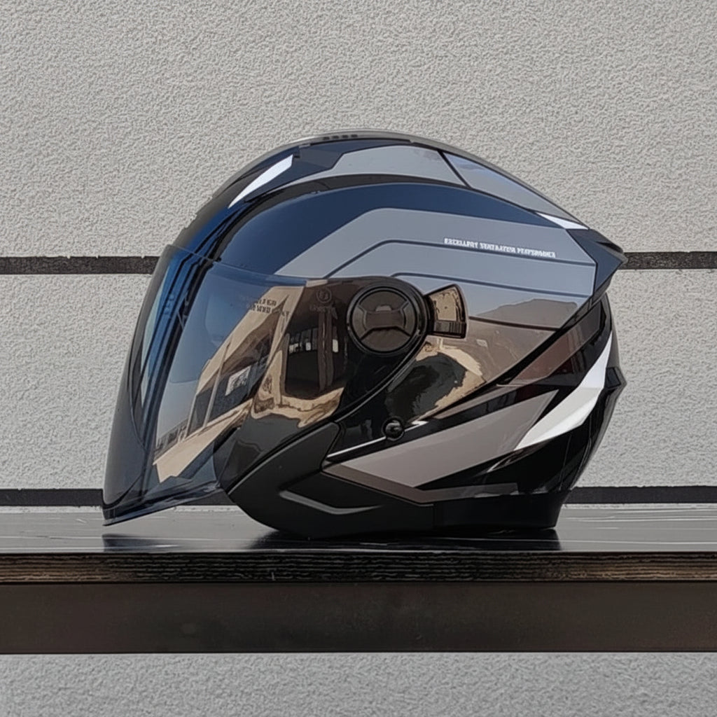 Versatile Half-Helmet with Dual-Lens System