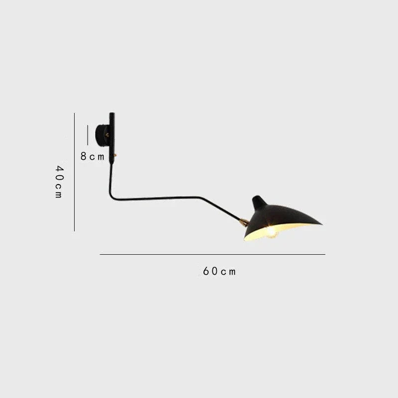 Aplique de pared moderno LumiArc Duo de dos brazos para acento