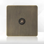 Antieke bronzen metalen wandcontactdoos met USB-oplaadpoort